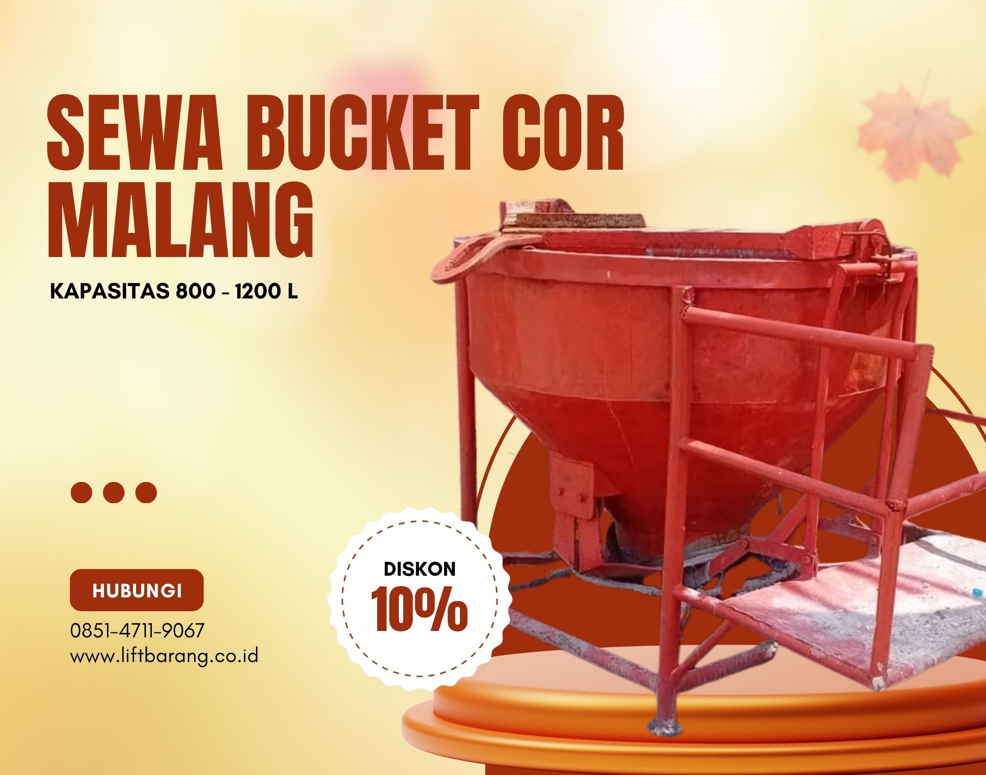 Sewa Bucket Cor Malang