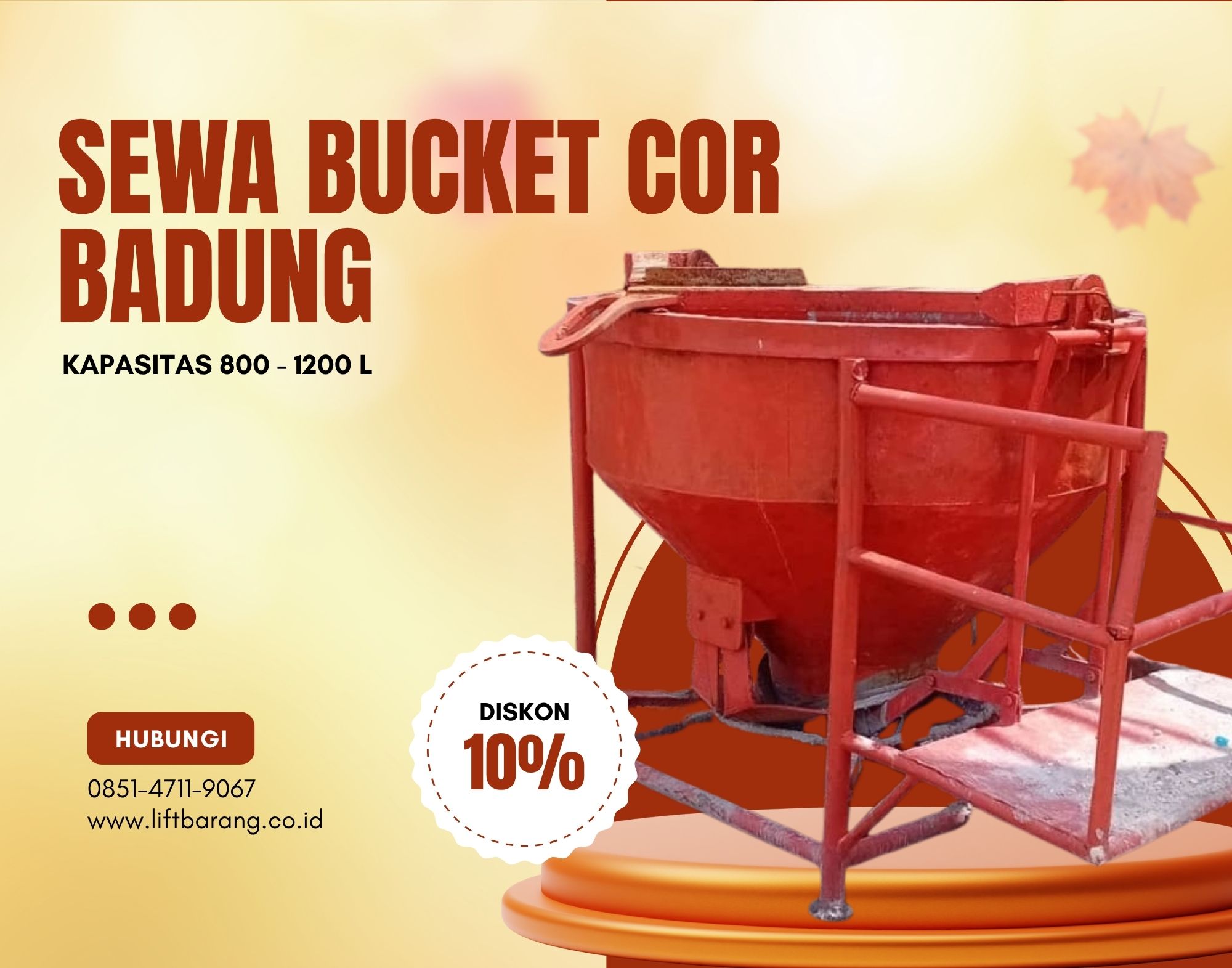 Sewa Bucket Cor Badung